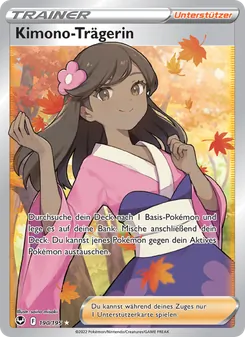Karte Kimono-Trägerin aus Silberne Sturmwinde, Nummer 190/195