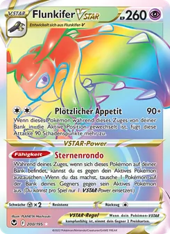 Karte Flunkifer VSTAR aus Silberne Sturmwinde, Nummer 200/195