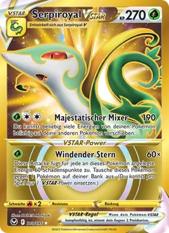 Karte Serpiroyal VSTAR aus Silberne Sturmwinde, Nummer 210/195