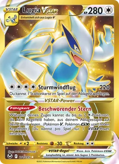 Karte Lugia VSTAR aus Silberne Sturmwinde, Nummer 211/195