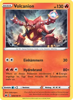 Karte Volcanion aus Zenit der Könige, Nummer 026/159