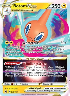 Karte Rotom VSTAR aus Zenit der Könige, Nummer 046/159
