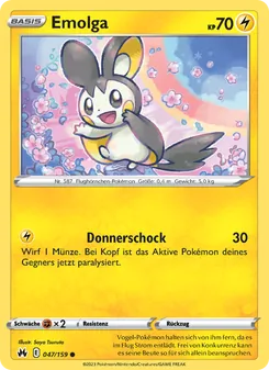 Karte Emolga aus Zenit der Könige, Nummer 047/159