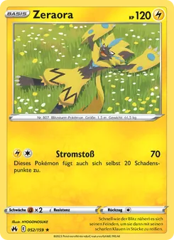 Karte Zeraora aus Zenit der Könige, Nummer 052/159