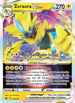 Karte Zeraora VSTAR aus Zenit der Könige, Nummer 055/159