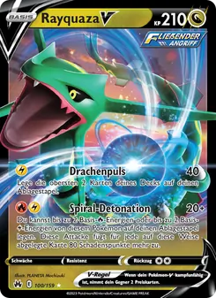 Karte Rayquaza V aus Zenit der Könige, Nummer 100/159
