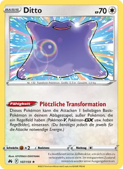 Karte Ditto aus Zenit der Könige, Nummer 107/159