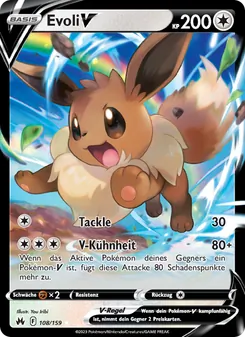 Karte Evoli V aus Zenit der Könige, Nummer 108/159