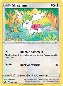 Karte Shaymin aus Zenit der Könige, Nummer 115/159