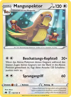 Karte Manguspektor aus Zenit der Könige, Nummer 118/159