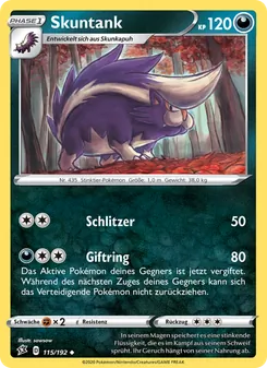 Karte Skuntank aus Clash der Rebellen, Nummer 115/192
