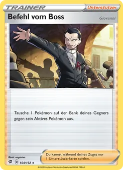 Karte Befehl vom Boss aus Clash der Rebellen, Nummer 154/192