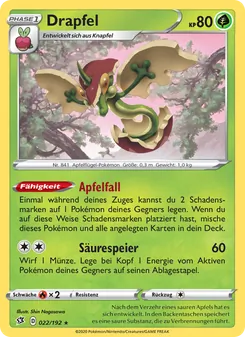 Karte Drapfel aus Clash der Rebellen, Nummer 22/192