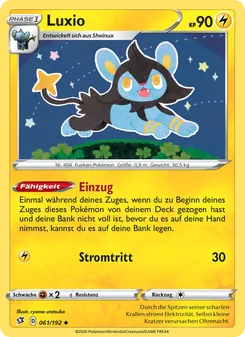 Karte Luxio aus Clash der Rebellen, Nummer 61/192