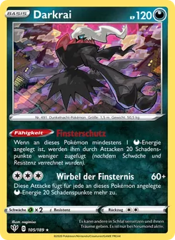Karte Darkrai aus Flammende Finsternis, Nummer 105/189