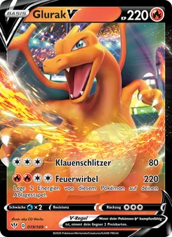Karte Glurak V aus Flammende Finsternis, Nummer 19/189