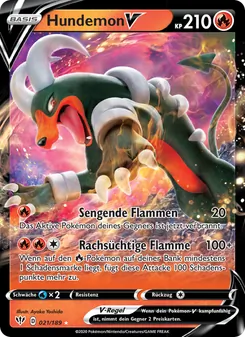 Karte Hundemon V aus Flammende Finsternis, Nummer 21/189
