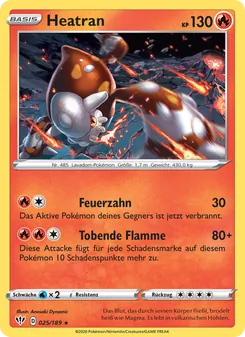 Karte Heatran aus Flammende Finsternis, Nummer 25/189