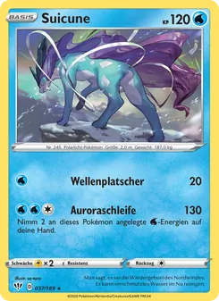 Karte Suicune aus Flammende Finsternis, Nummer 37/189