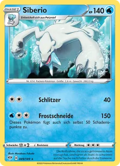 Karte Siberio aus Flammende Finsternis, Nummer 49/189