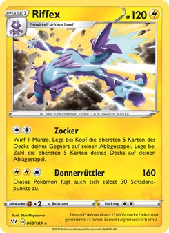 Karte Riffex aus Flammende Finsternis, Nummer 63/189