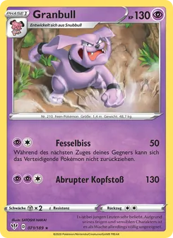 Karte Granbull aus Flammende Finsternis, Nummer 71/189