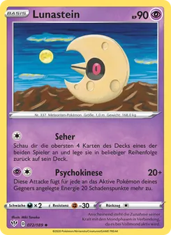 Karte Lunastein aus Flammende Finsternis, Nummer 72/189
