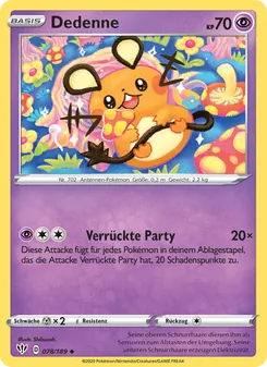 Karte Dedenne aus Flammende Finsternis, Nummer 78/189