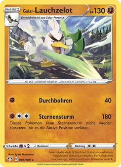 Karte Galar-Lauchzelot aus Flammende Finsternis, Nummer 98/189