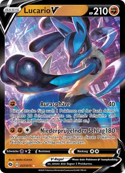 Karte Lucario V aus Weg des Champs, Nummer 27/73