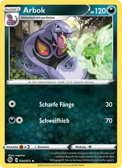 Karte Arbok aus Weg des Champs, Nummer 34/73