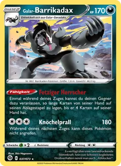 Karte Galar-Barrikadax aus Weg des Champs, Nummer 37/73