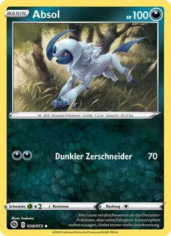 Karte Absol aus Weg des Champs, Nummer 38/73