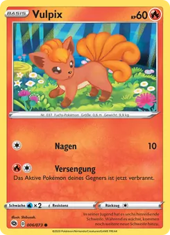 Karte Vulpix aus Weg des Champs, Nummer 6/73