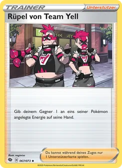 Karte Rüpel von Team Yell aus Weg des Champs, Nummer 67/73