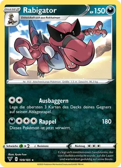 Karte Rabigator aus Farbenschock, Nummer 109/185
