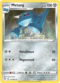 Karte Metang aus Farbenschock, Nummer 117/185