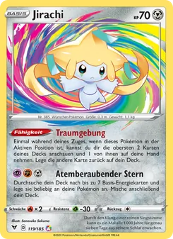 Karte Jirachi aus Farbenschock, Nummer 119/185