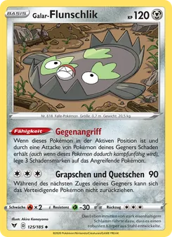 Karte Galar-Flunschlik aus Farbenschock, Nummer 125/185