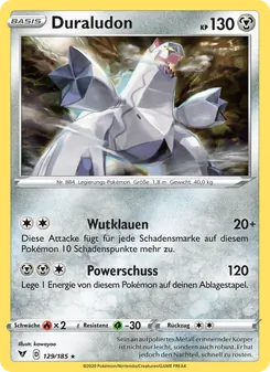 Karte Duraludon aus Farbenschock, Nummer 129/185