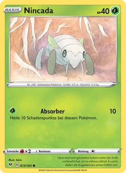 Karte Nincada aus Farbenschock, Nummer 13/185