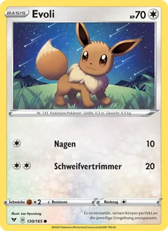 Karte Evoli aus Farbenschock, Nummer 130/185