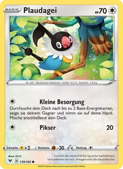 Karte Plaudagei aus Farbenschock, Nummer 139/185
