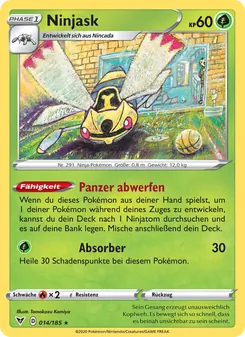 Karte Ninjask aus Farbenschock, Nummer 14/185