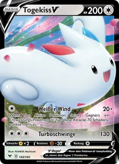 Karte Togekiss V aus Farbenschock, Nummer 140/185