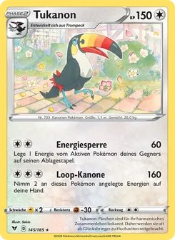 Karte Tukanon aus Farbenschock, Nummer 145/185