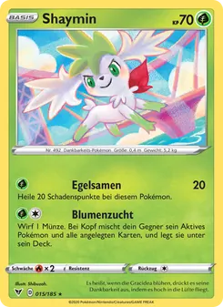 Karte Shaymin aus Farbenschock, Nummer 15/185