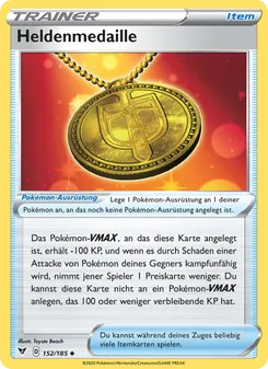 Karte Heldenmedaille aus Farbenschock, Nummer 152/185