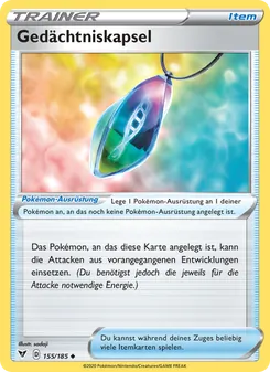 Karte Gedächtniskapsel aus Farbenschock, Nummer 155/185
