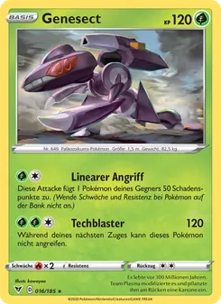 Karte Genesect aus Farbenschock, Nummer 16/185
